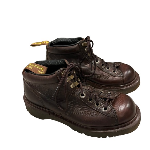 Vintage Men’s Dr. Martens  8287 Brown Leather High Top Lace Up Chunky Boots - Picture 6 of 13